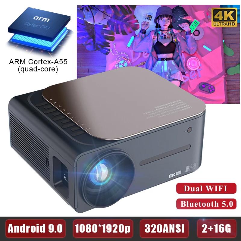 M8 Ǯ HD 1080P ,   6 LED , 4K  ȭ , ȵ̵ 9.0 , PK DLP Ȩ þ ó׸ 